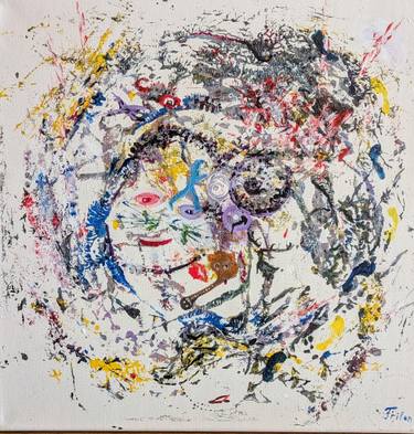 Original Surrealism Abstract Painting by Ellen Frischbutter