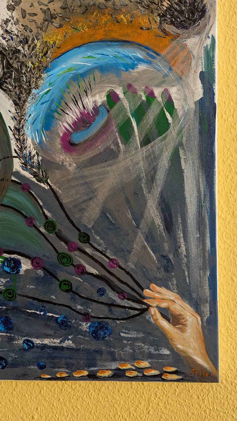 Original Abstract Expressionism Abstract Painting by Ellen Frischbutter