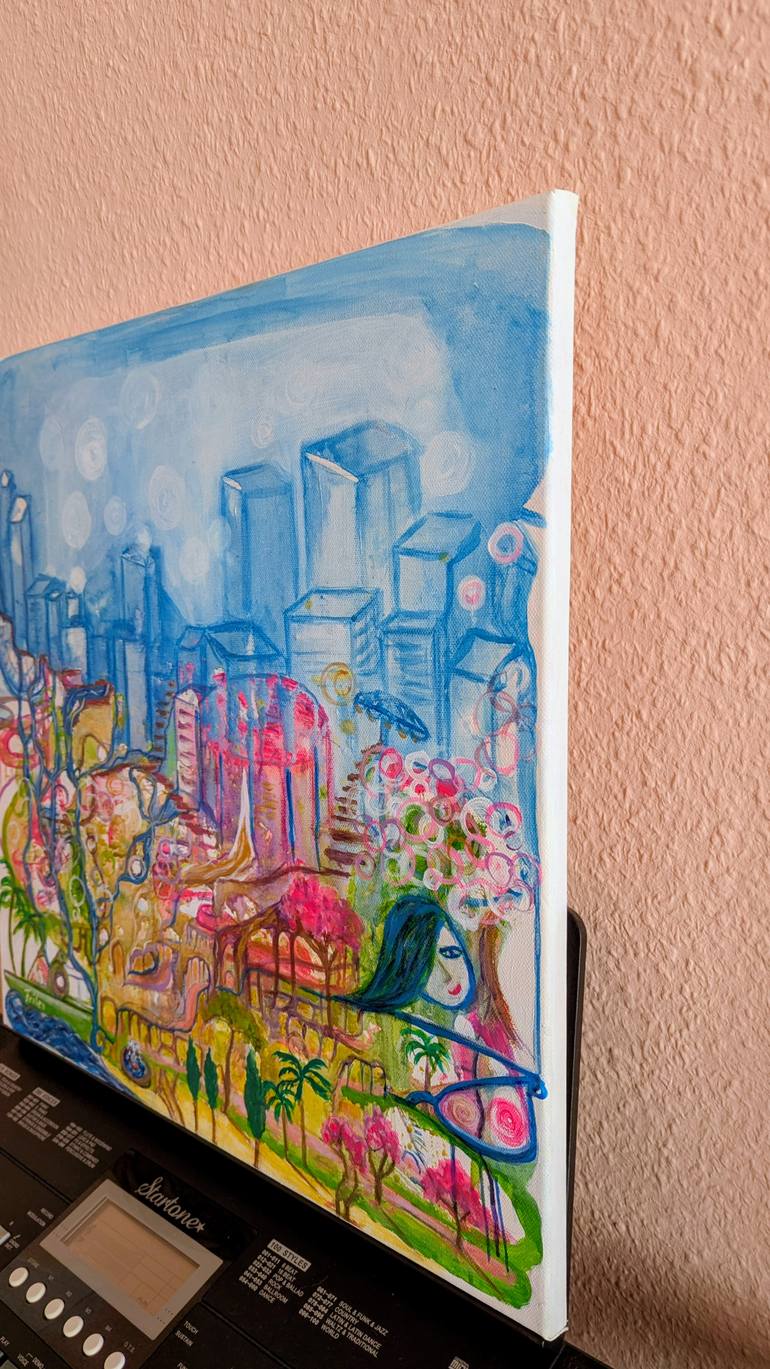 Original Conceptual Abstract Painting by Ellen Frischbutter