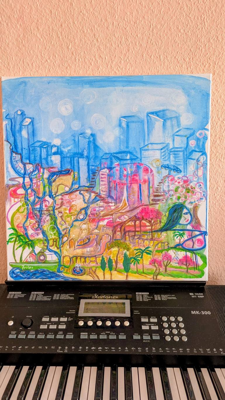 Original Conceptual Abstract Painting by Ellen Frischbutter