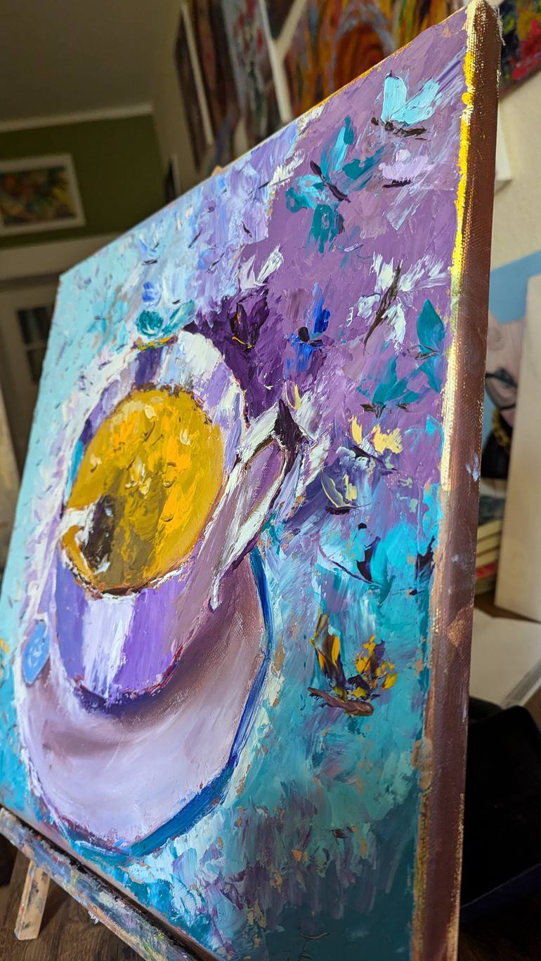 Original Impressionism Food & Drink Painting by Ellen Frischbutter