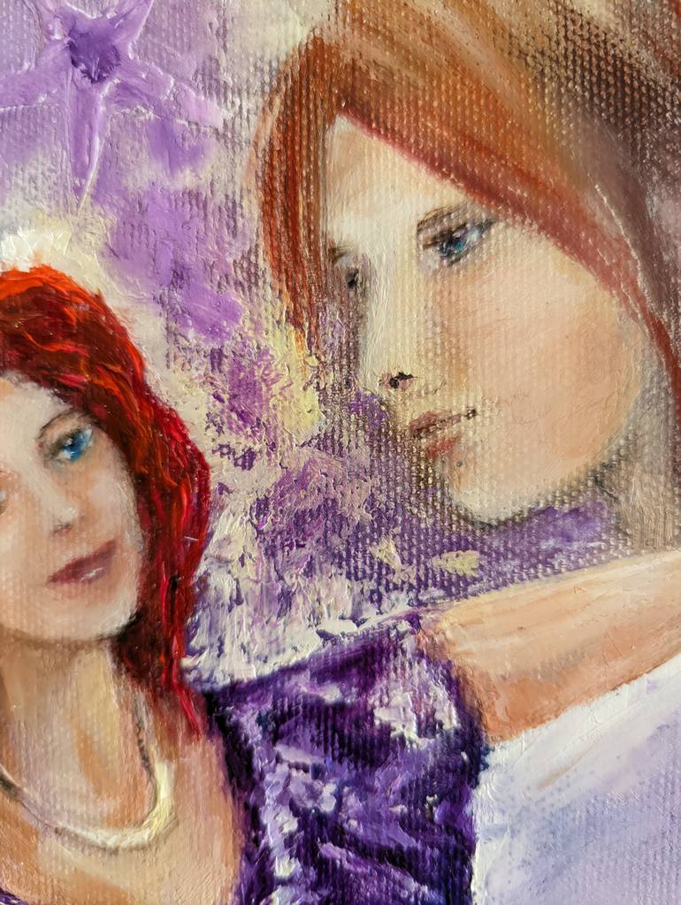 Original Expressionism People Painting by Ellen Frischbutter