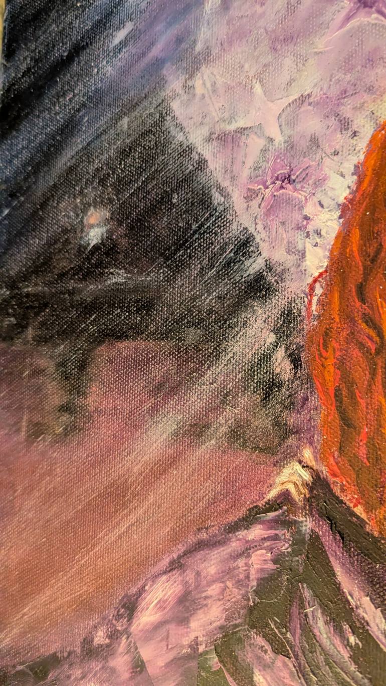 Original Expressionism People Painting by Ellen Frischbutter