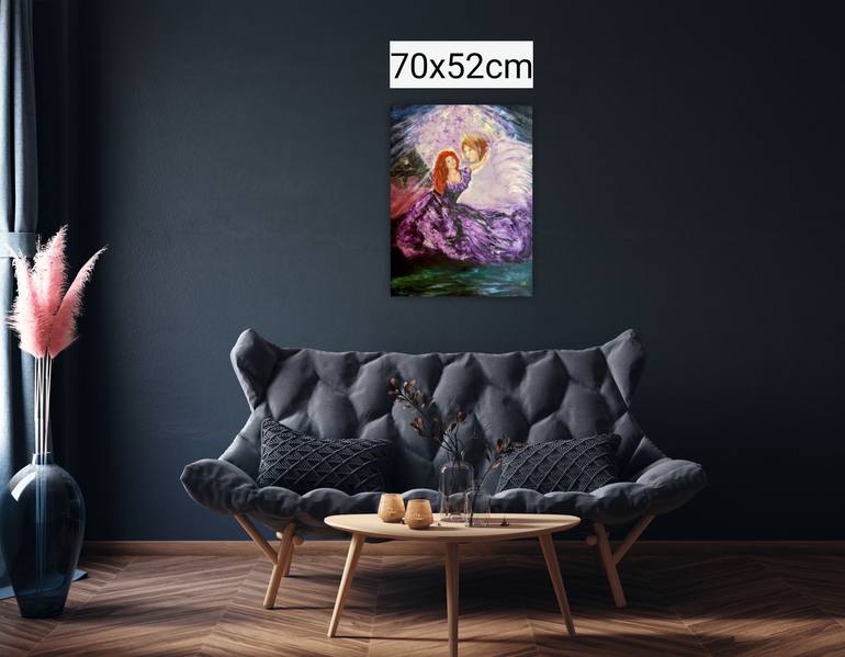 Original Expressionism People Painting by Ellen Frischbutter