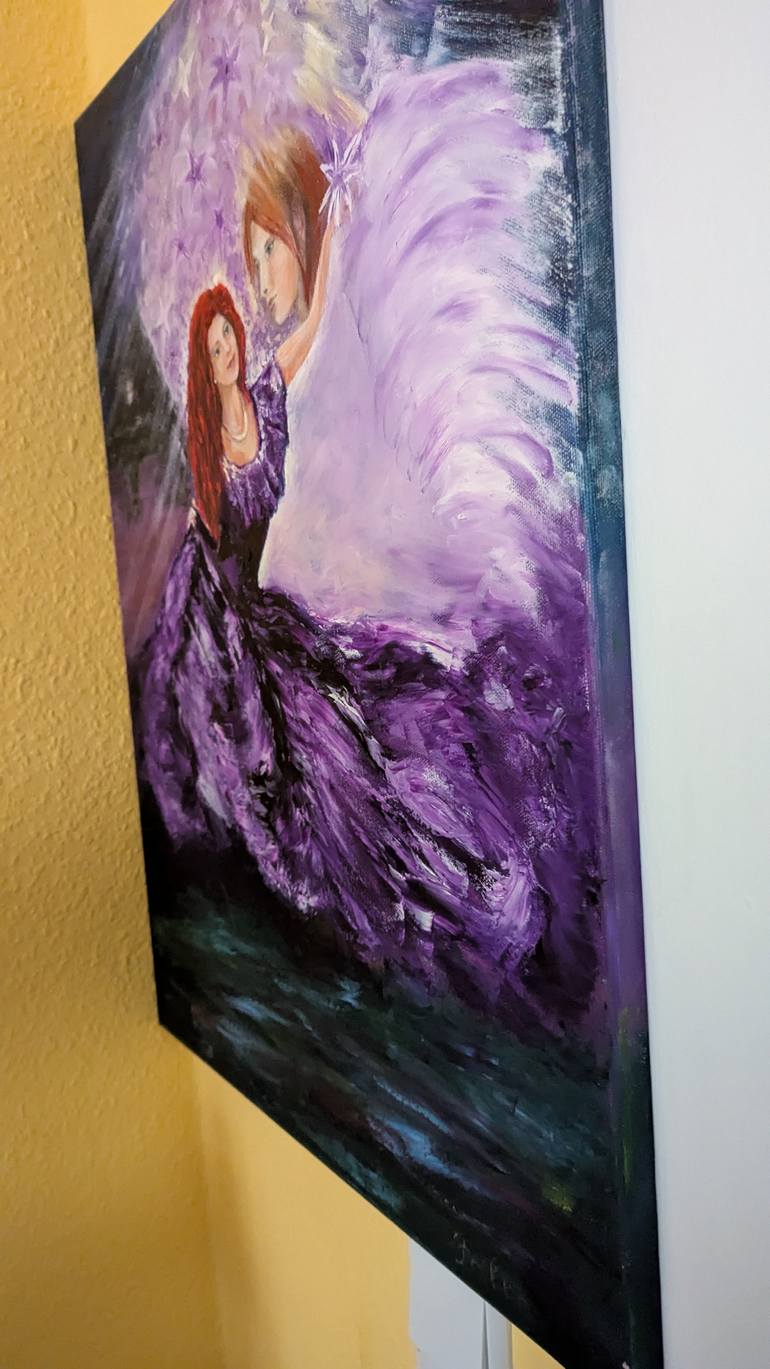 Original Expressionism People Painting by Ellen Frischbutter