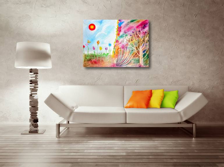 Original Abstract Expressionism Abstract Painting by Ellen Frischbutter