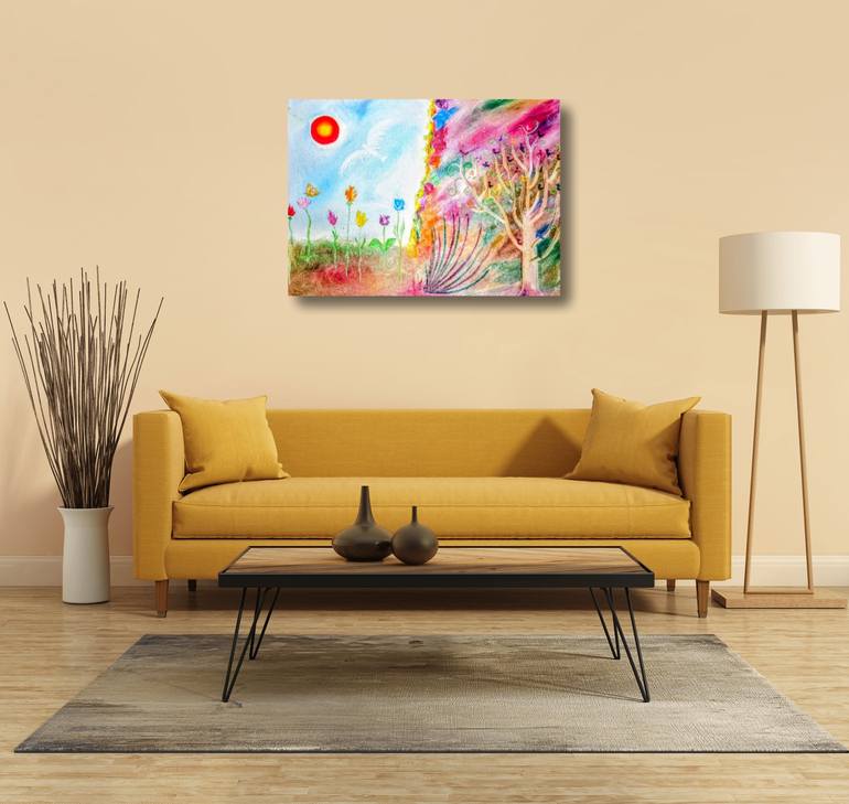 Original Abstract Expressionism Abstract Painting by Ellen Frischbutter