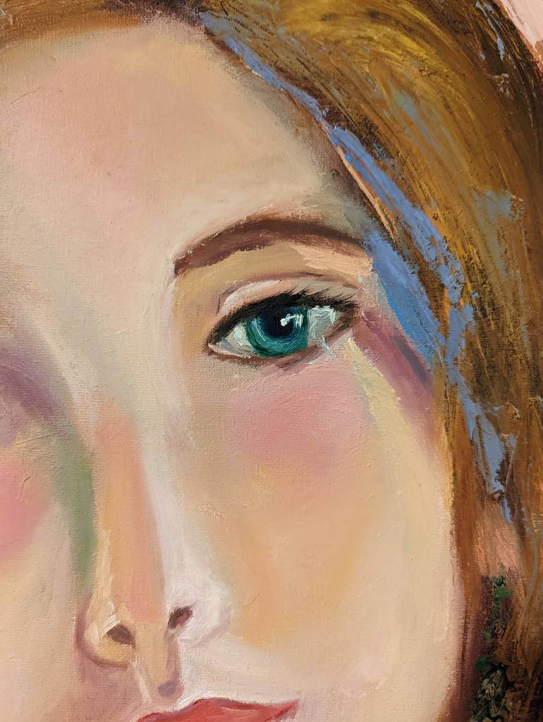 Original Art Deco Women Painting by Ellen Frischbutter