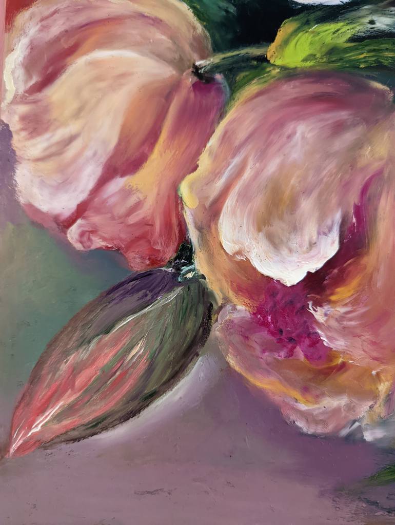 Original Art Deco Botanic Painting by Ellen Frischbutter