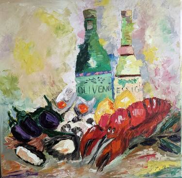 Original Art Deco Food & Drink Paintings by Ellen Frischbutter