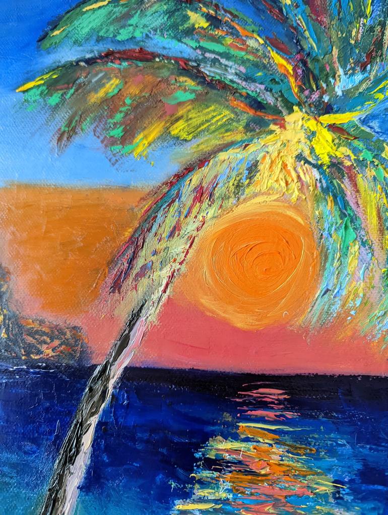 Original Beach Painting by Ellen Frischbutter