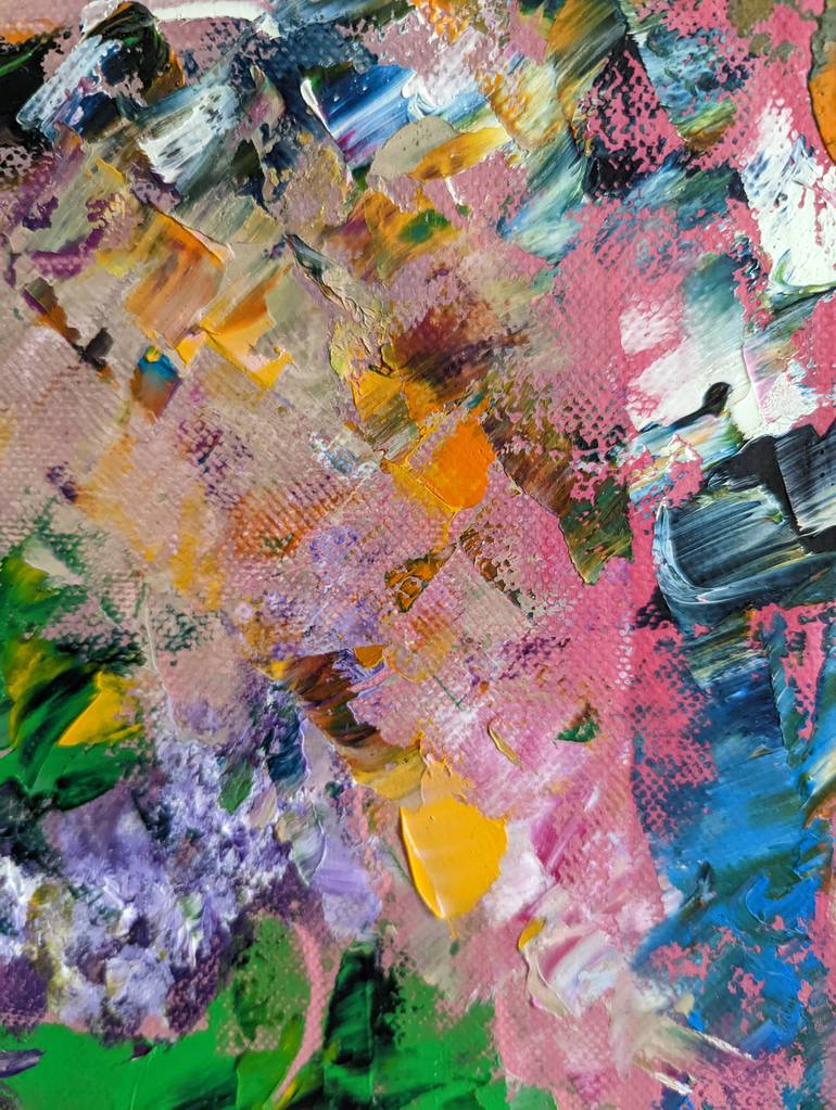 Original Art Deco Abstract Painting by Ellen Frischbutter
