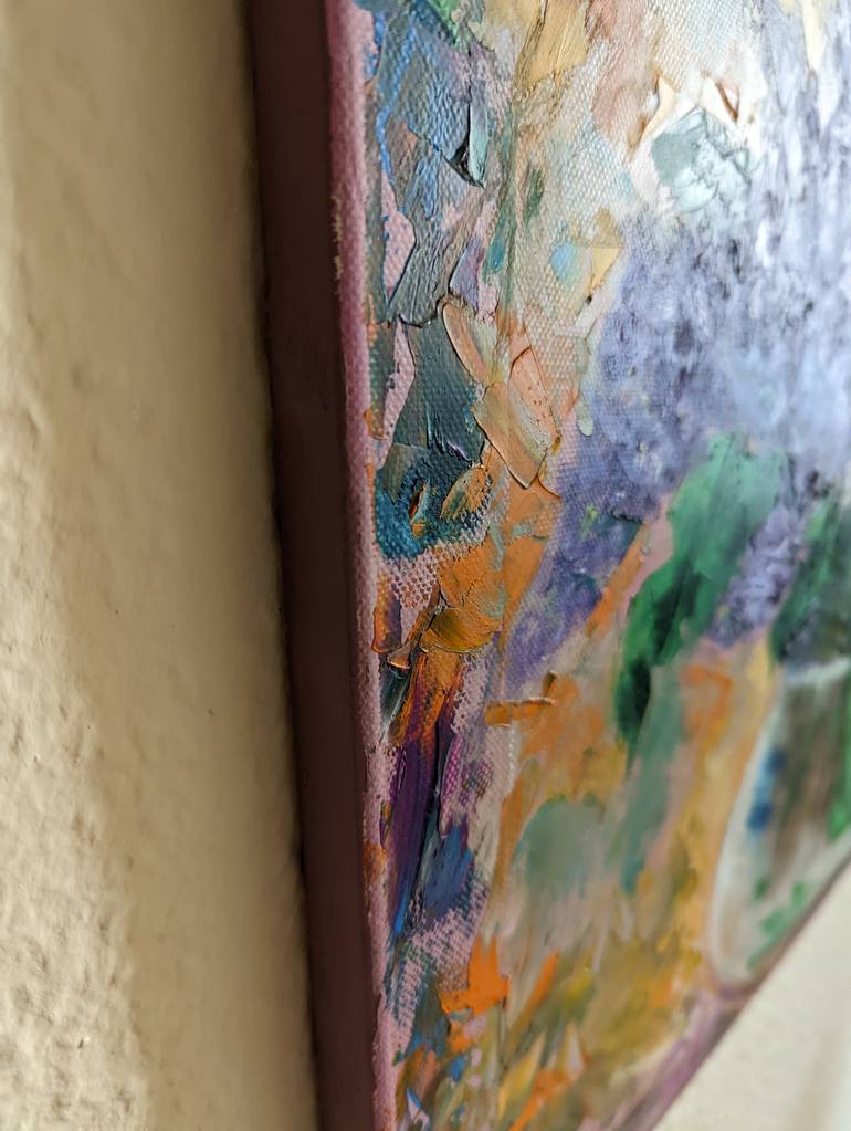 Original Art Deco Abstract Painting by Ellen Frischbutter