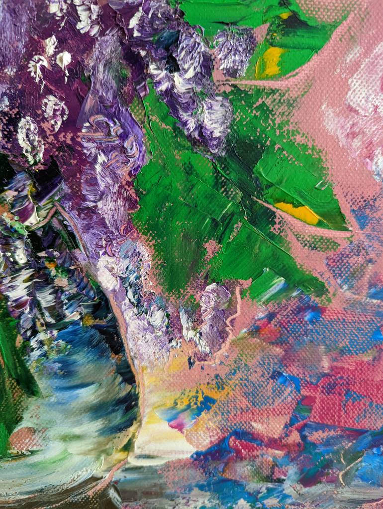 Original Art Deco Abstract Painting by Ellen Frischbutter