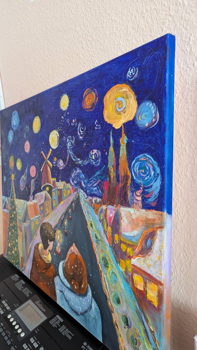 Original Art Deco Children Painting by Ellen Frischbutter
