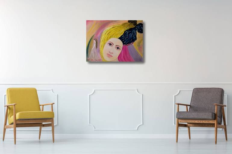 Original Abstract Expressionism Women Painting by Ellen Frischbutter