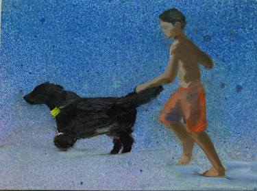 Print of Dogs Paintings by Heike Ludewig