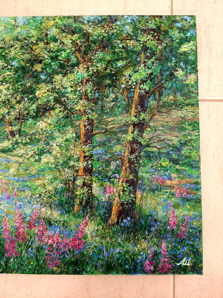 Original Modernism Landscape Painting by Elena Shchenina