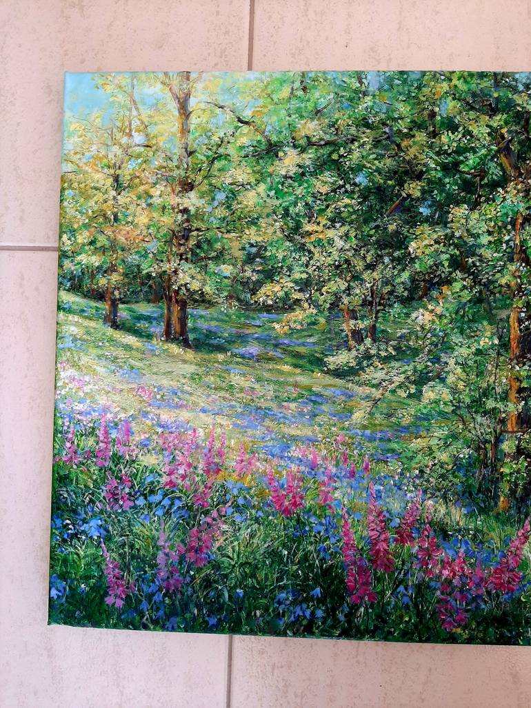 Original Modernism Landscape Painting by Elena Shchenina