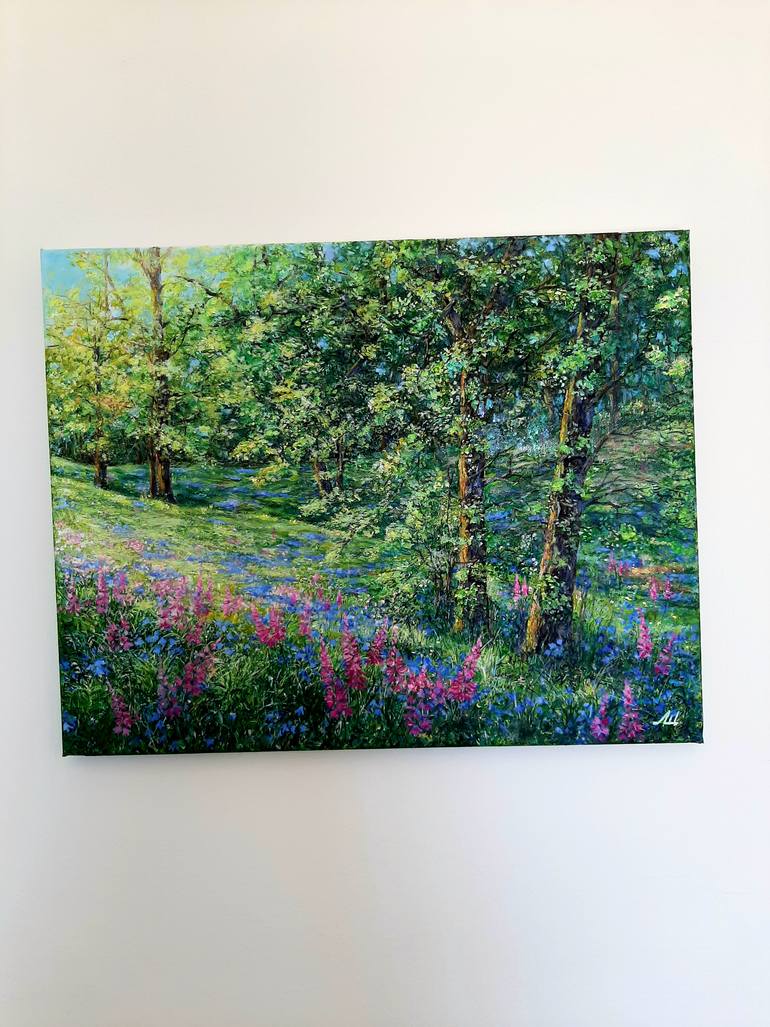 Original Modernism Landscape Painting by Elena Shchenina