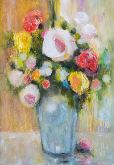 Original Fine Art Floral Paintings by Ludmila Curilova