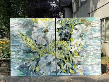 Original Abstract Floral Paintings by Eliza Evans