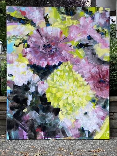 Original Abstract Floral Paintings by Eliza Evans