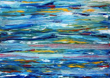Print of Abstract Water Paintings by Maria Vasileva