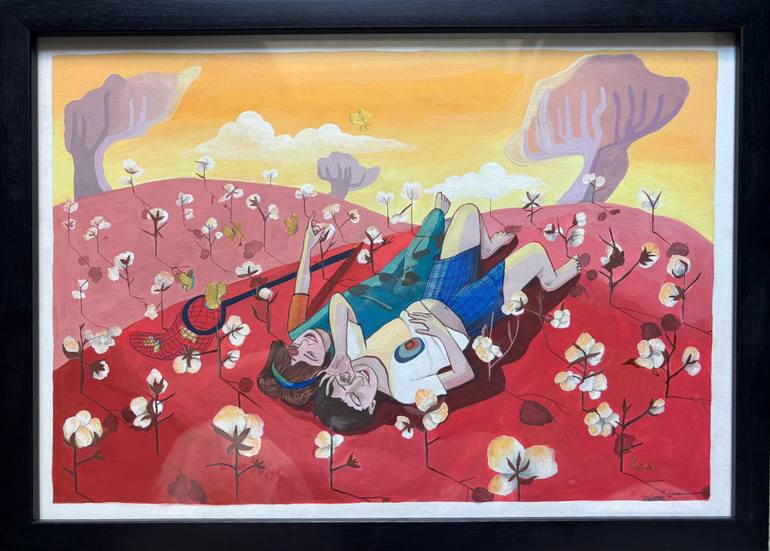 Original Contemporary Love Painting by Raksha S