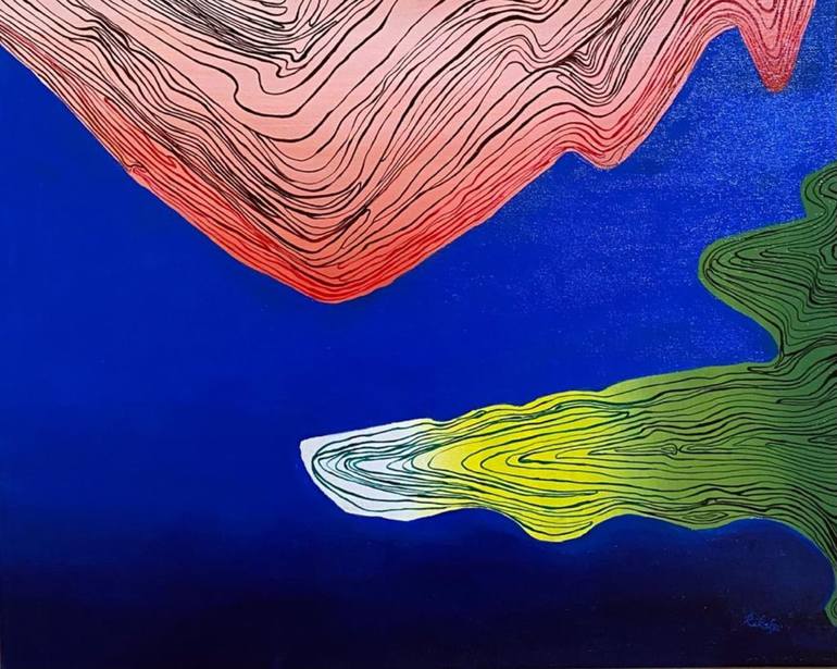 Original Abstract Expressionism Abstract Paintings by Raksha S
