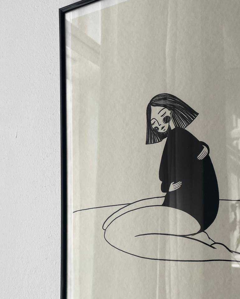Original Illustration Home Drawing by Cristina Frei