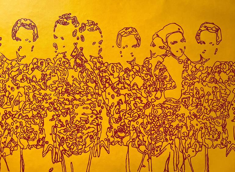 Original Abstract Calligraphy Painting by Ece Dalkiran