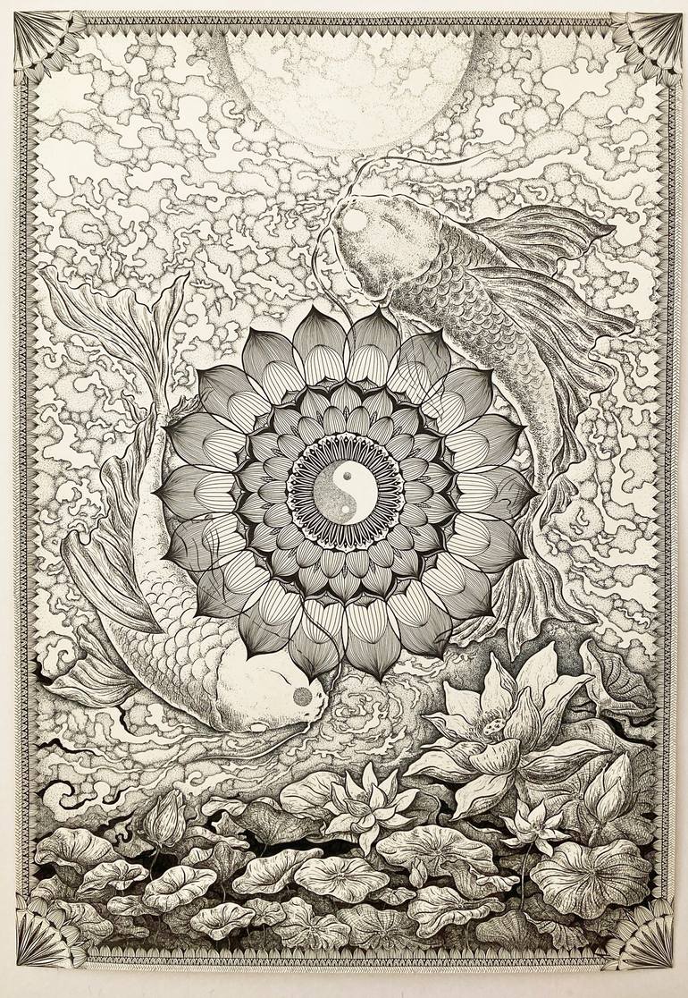 Zen-Inspired Coloring: Oriental Art Harmony