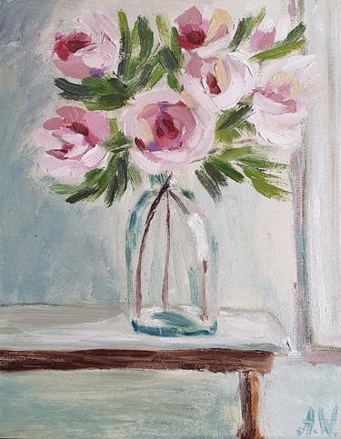 Original Expressionism Floral Paintings by Anastasia Wiggert