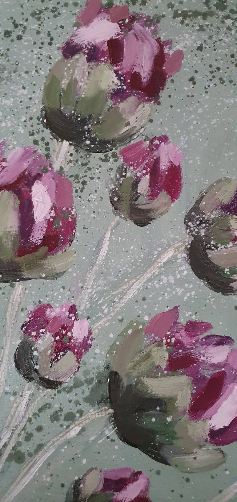 Original Abstract Floral Painting by Anastasia Wiggert