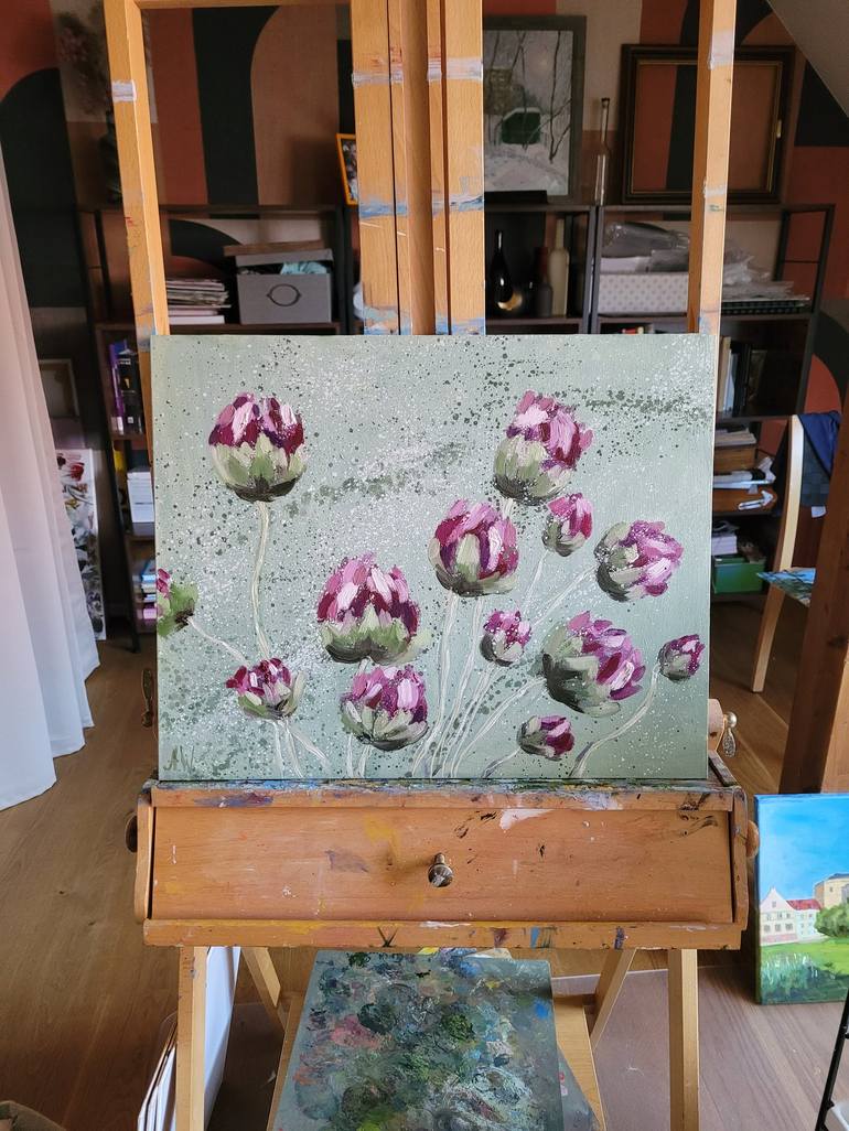 Original Abstract Floral Painting by Anastasia Wiggert