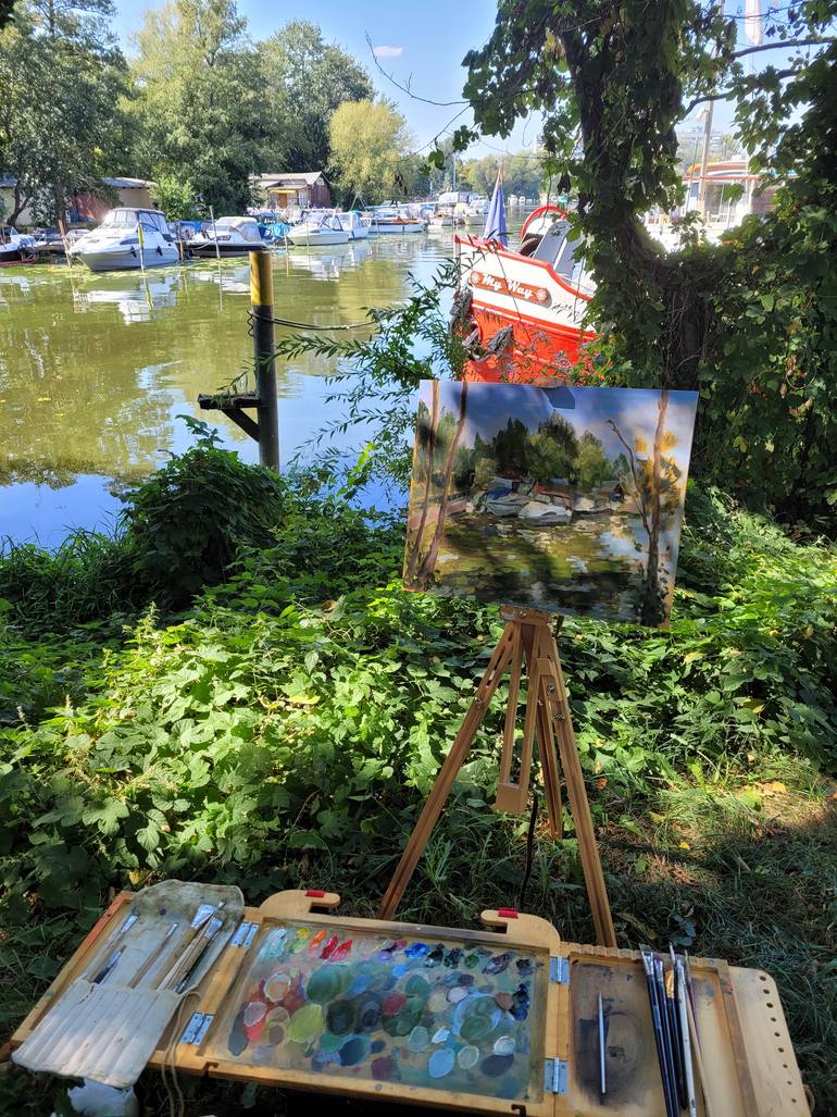 Original Impressionism Seascape Painting by Anastasia Wiggert