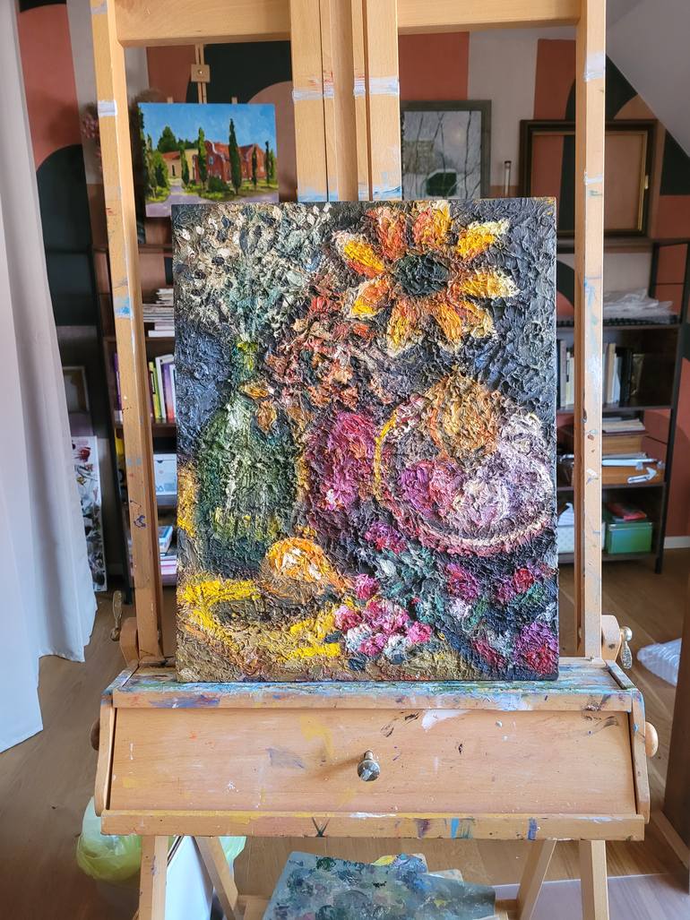 Original Abstract Floral Painting by Anastasia Wiggert