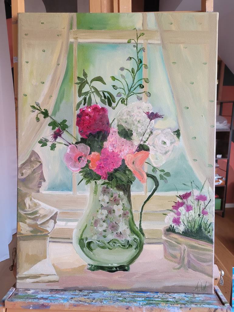 Original Impressionism Floral Painting by Anastasia Wiggert