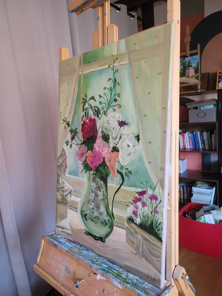 Original Impressionism Floral Painting by Anastasia Wiggert