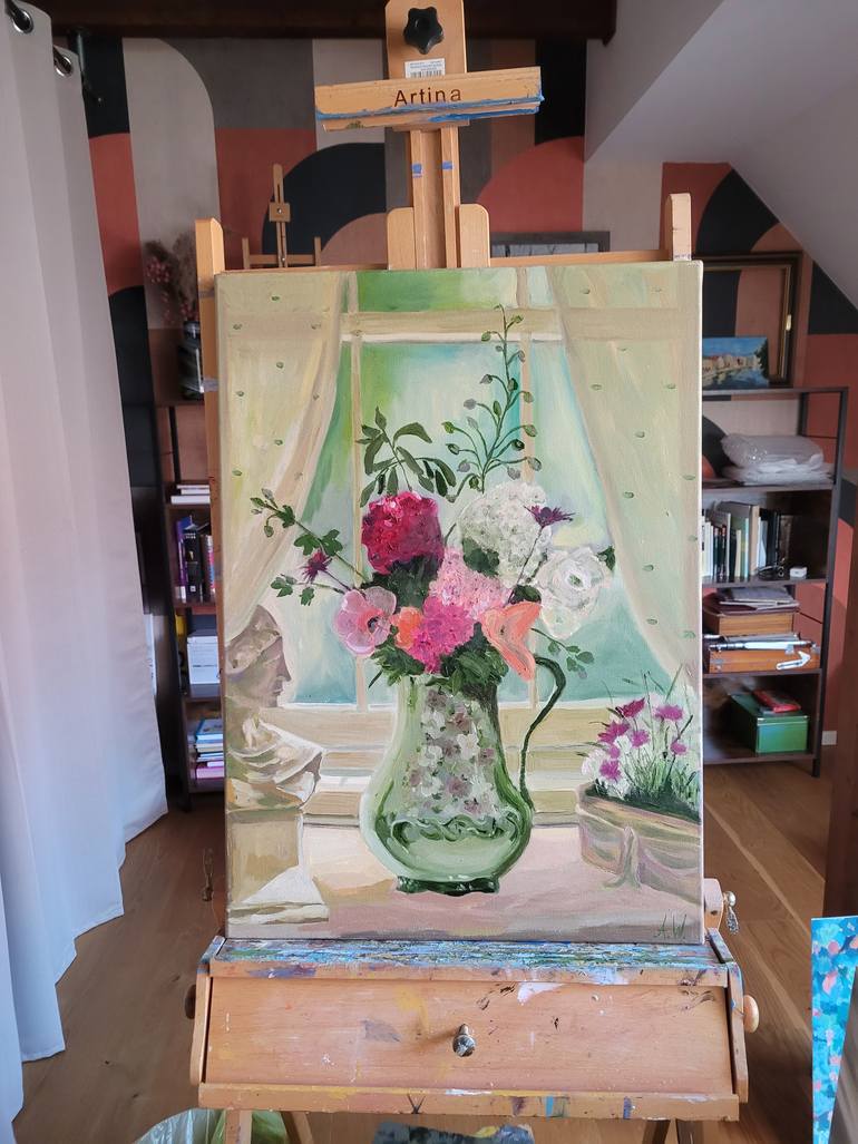 Original Impressionism Floral Painting by Anastasia Wiggert