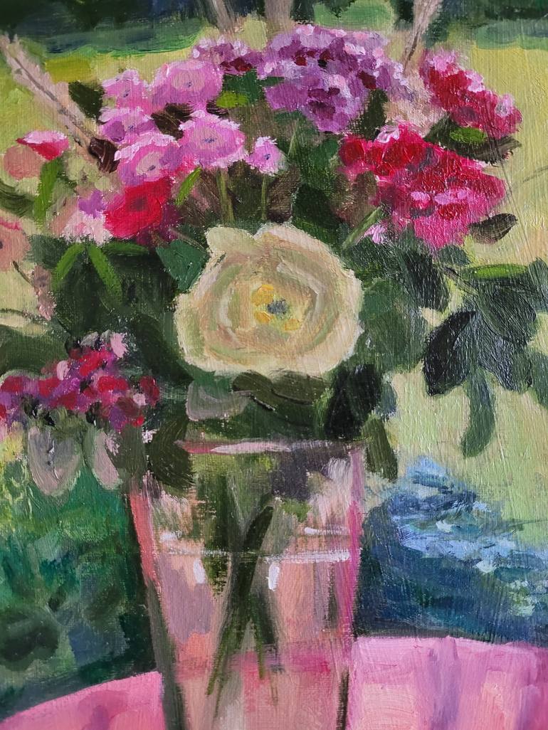 Original Impressionism Floral Painting by Anastasia Wiggert