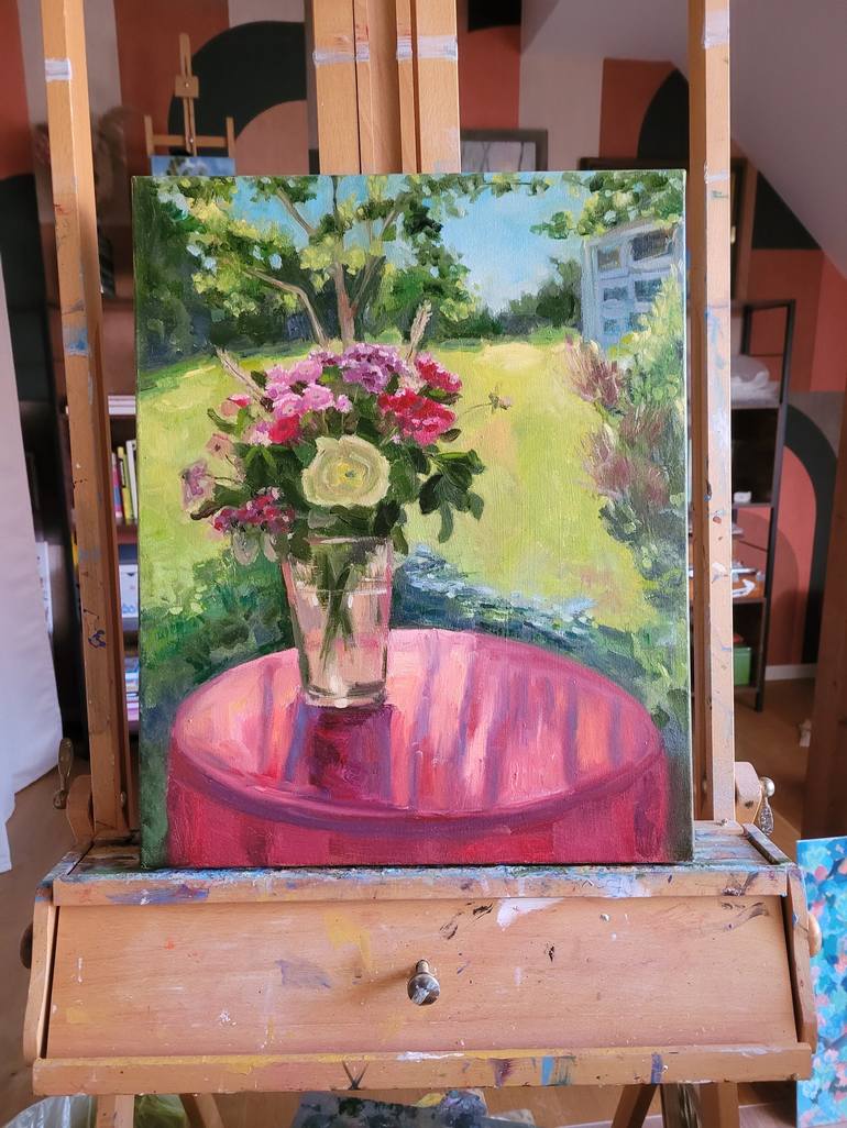 Original Impressionism Floral Painting by Anastasia Wiggert