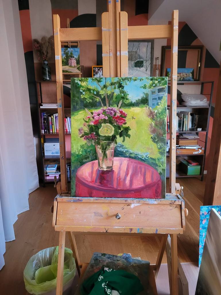 Original Impressionism Floral Painting by Anastasia Wiggert