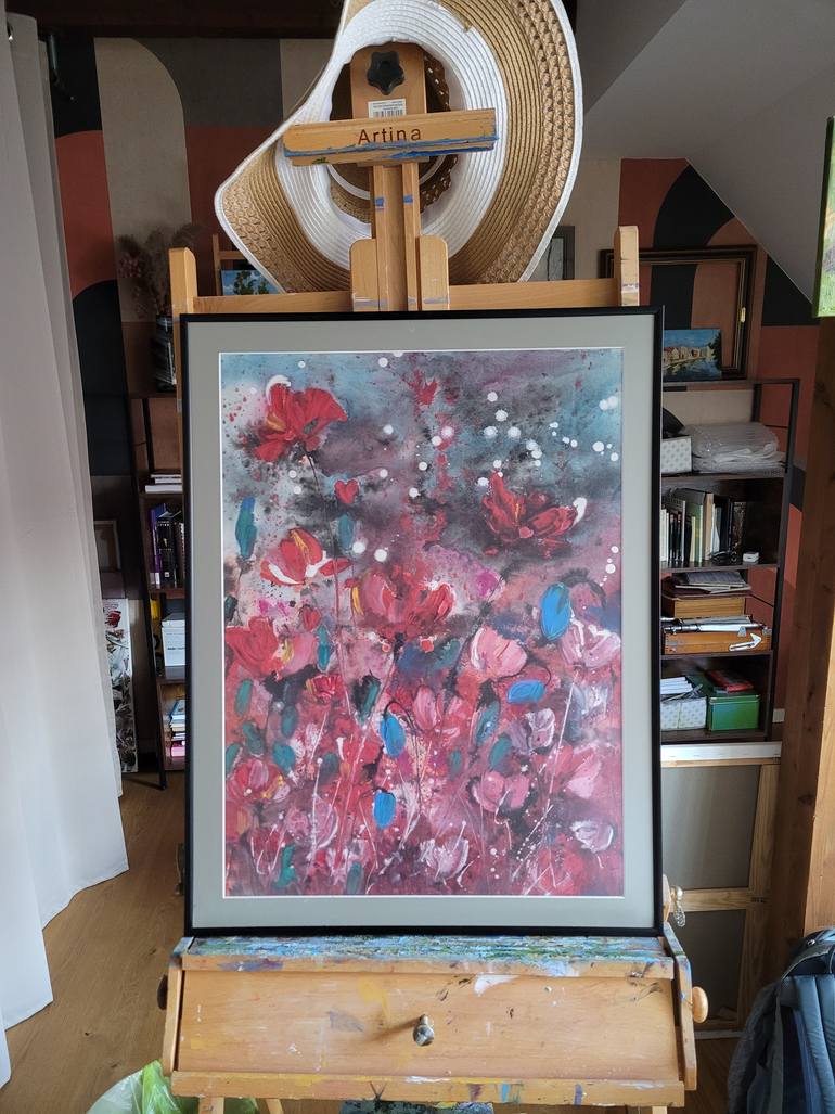 Original Abstract Floral Painting by Anastasia Wiggert