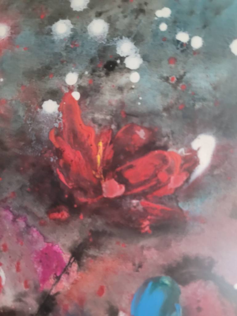 Original Abstract Floral Painting by Anastasia Wiggert