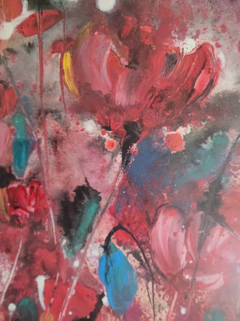 Original Abstract Floral Painting by Anastasia Wiggert