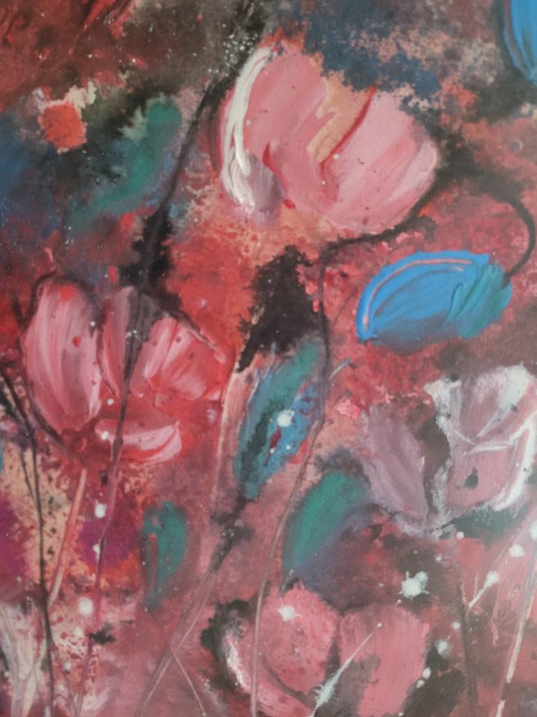 Original Abstract Floral Painting by Anastasia Wiggert