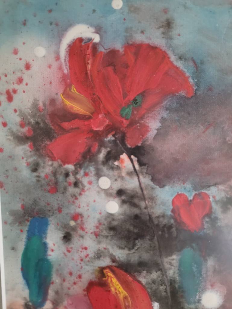 Original Abstract Floral Painting by Anastasia Wiggert