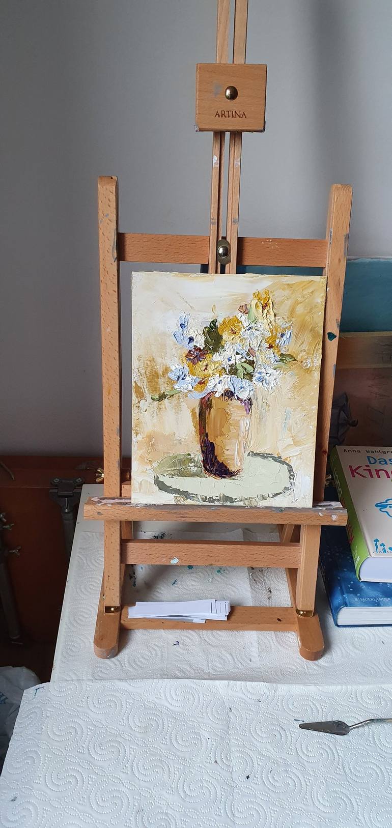 Original Impressionism Floral Painting by Anastasia Wiggert